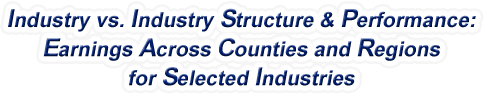 Maryland - Industry vs. Industry Structure & Performance: Earnings Across Counties and Regions for Selected Industries